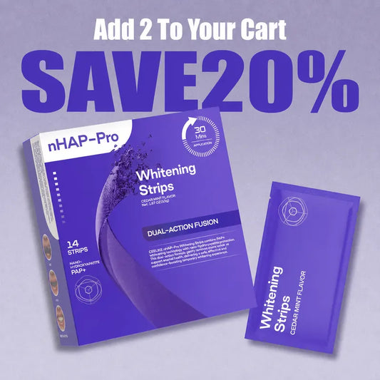 Purple Teeth Whitening Strips with Cheek Retractor – Peroxide-Free Whitening Kit