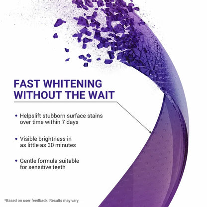 Purple Teeth Whitening Strips with Cheek Retractor – Peroxide-Free Whitening Kit