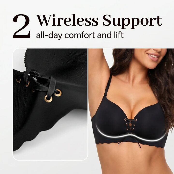 Adjustable Drawstring Push-Up Bra