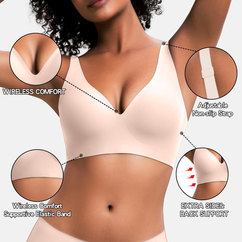 Wireless Deep-V Comfort Bra
