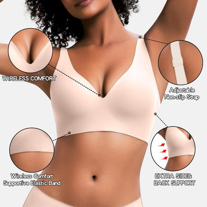 Wireless Deep-V Comfort Bra